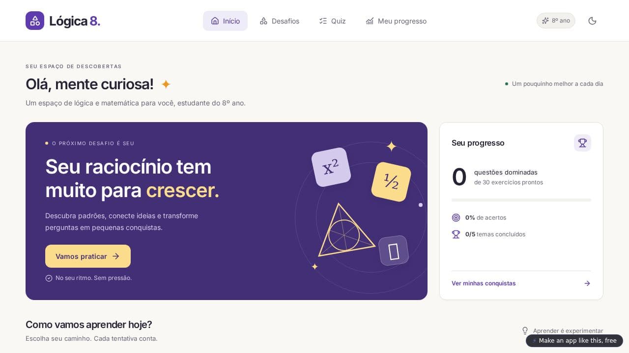 Screenshot of Desafios Matemáticos