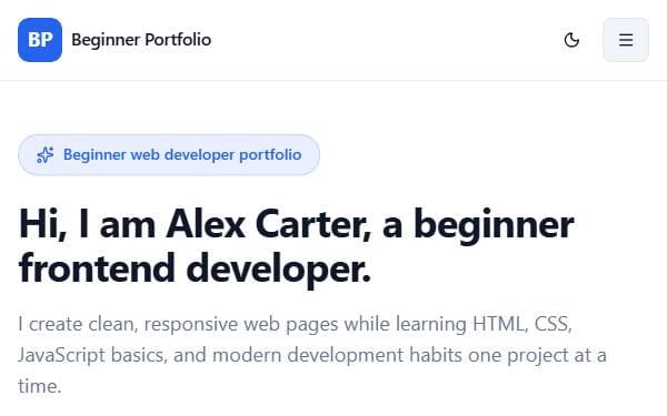 Screenshot of Blueframe Portfolio