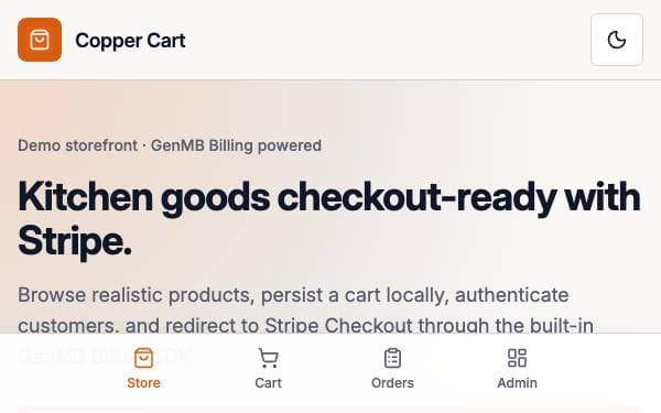 Screenshot of Copper Cart