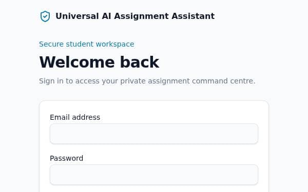 Screenshot of AI Assignment Assistant