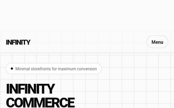 Screenshot of INFINITY Commerce