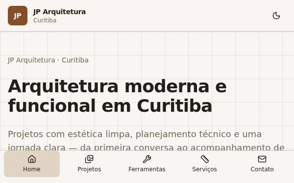 Screenshot of JP Arquitetura V1