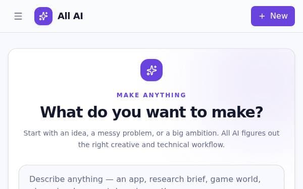 Screenshot of All AI Hub