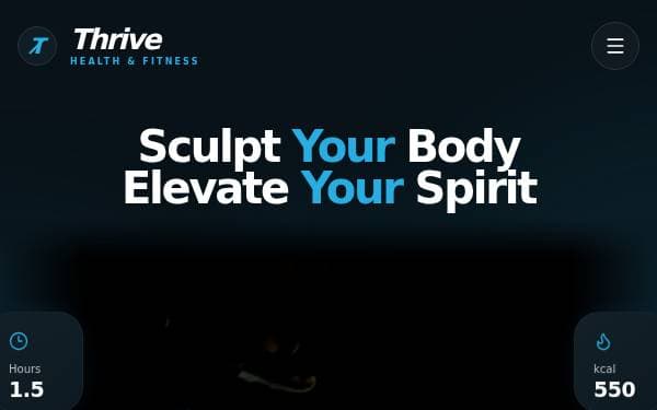 Screenshot of Thrive Fitness