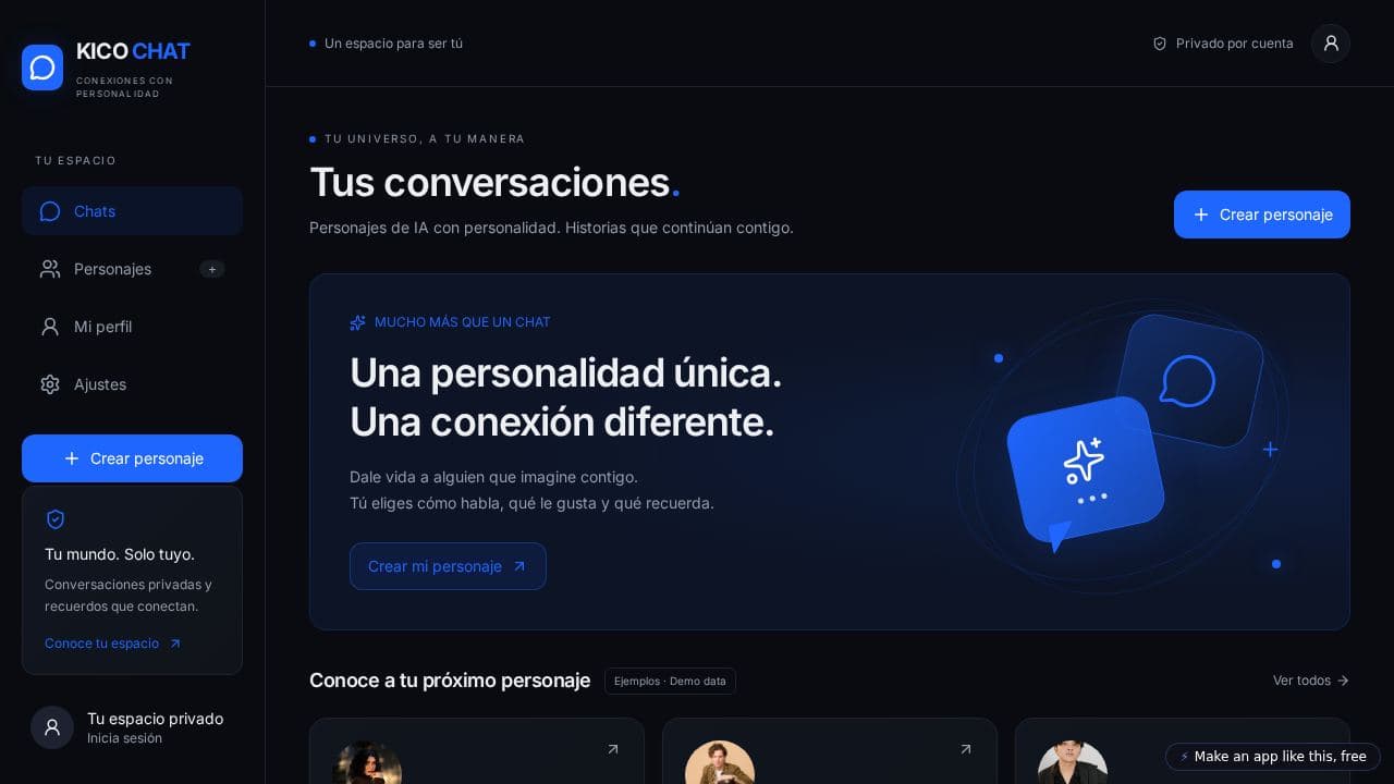 Screenshot of KICO Chat