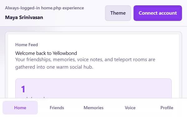 Screenshot of Yellowbond Home
