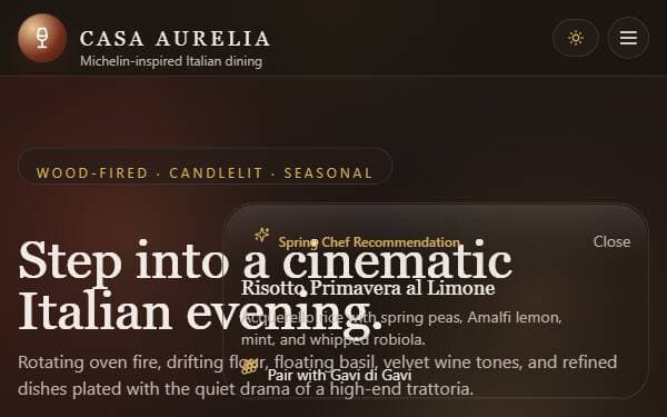 Screenshot of Casa Aurelia
