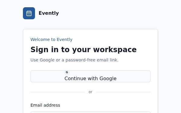 Screenshot of Digital Event Hub