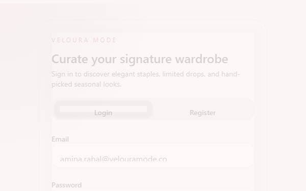 Screenshot of Veloura Mode