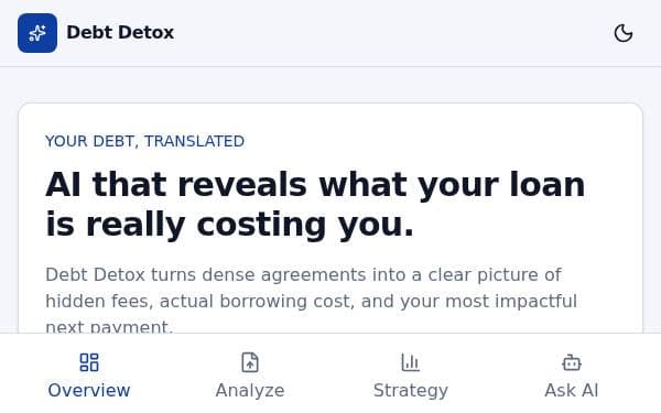Screenshot of Debt Detox