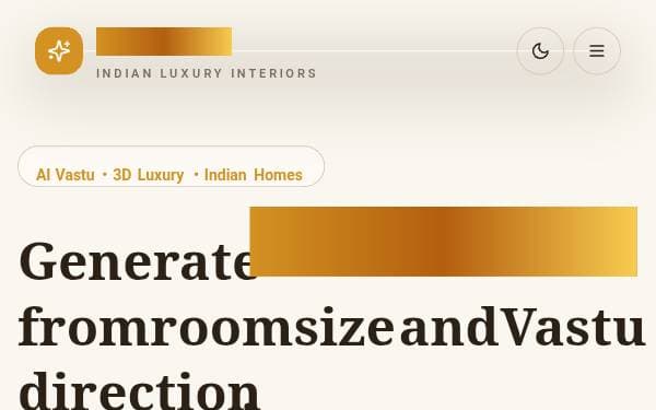 Screenshot of Vastu Luxe AI