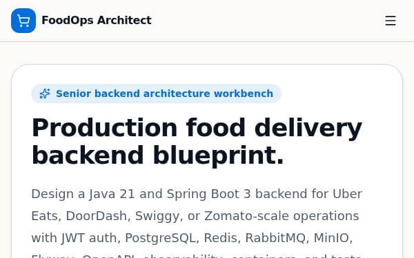 Screenshot of Food Delivery Backend