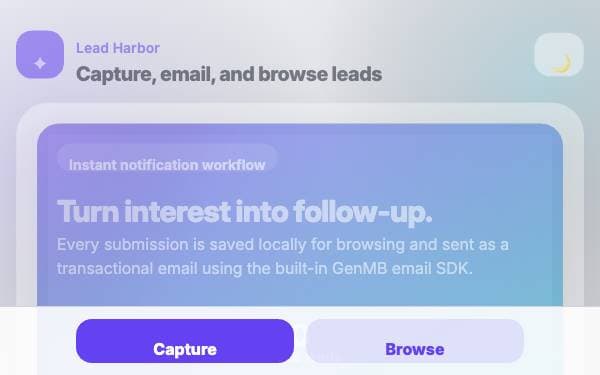 Screenshot of Lead Harbor