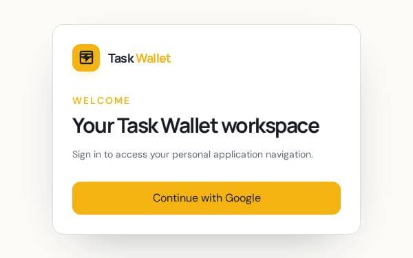 Screenshot of Task Wallet