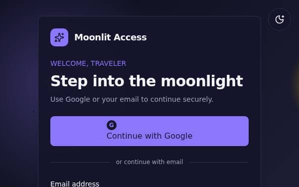 Screenshot of Moonlit Access