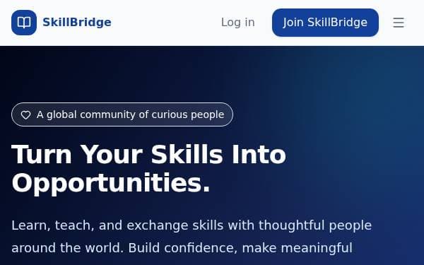 Screenshot of SkillBridge Exchange