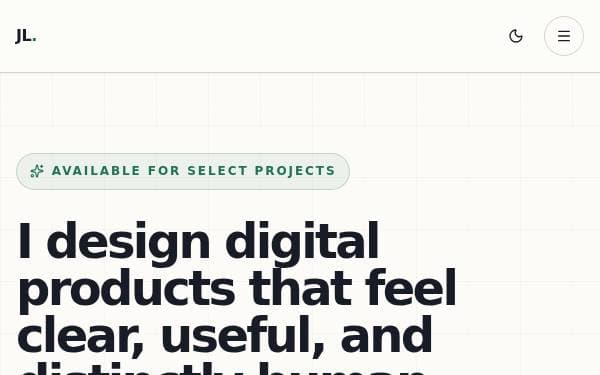 Screenshot of Modern Portfolio Site