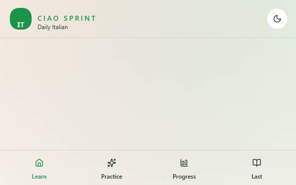 Screenshot of Ciao Sprint