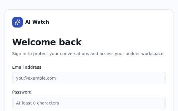 Screenshot of AI Chat Watch