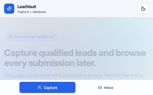 Screenshot of LeadVault Capture