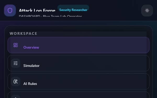 Screenshot of Attack Log Forge