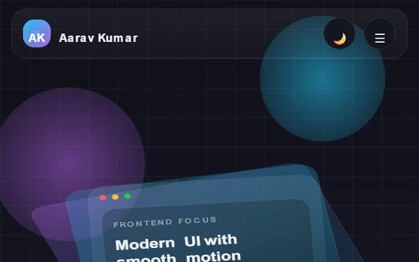 Screenshot of Midnight Portfolio