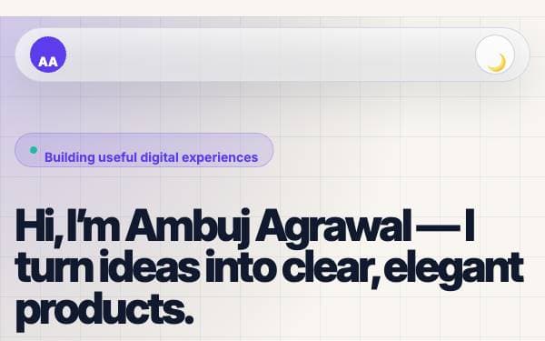 Screenshot of Ambuj Portfolio