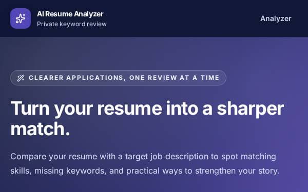 Screenshot of AI Resume Analyzer