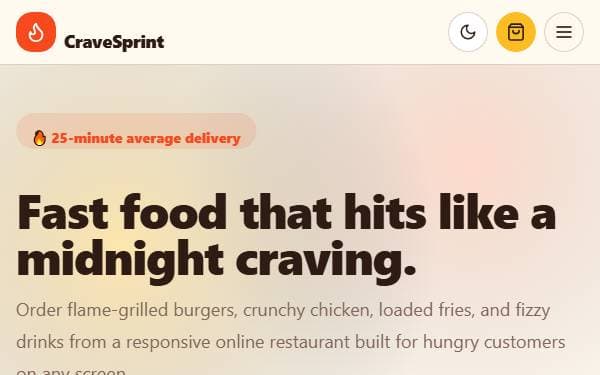 Screenshot of CraveSprint Express
