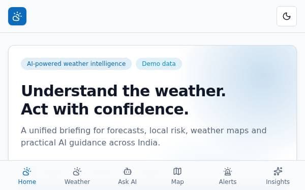 Screenshot of WeatherGPT Intelligence