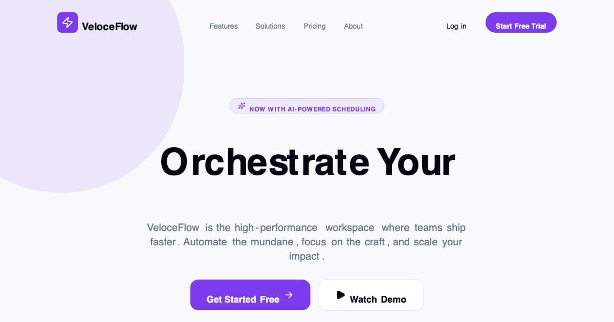 Screenshot of VeloceFlow - Creative Orchestration