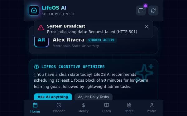 Screenshot of LifeOS AI Assistant