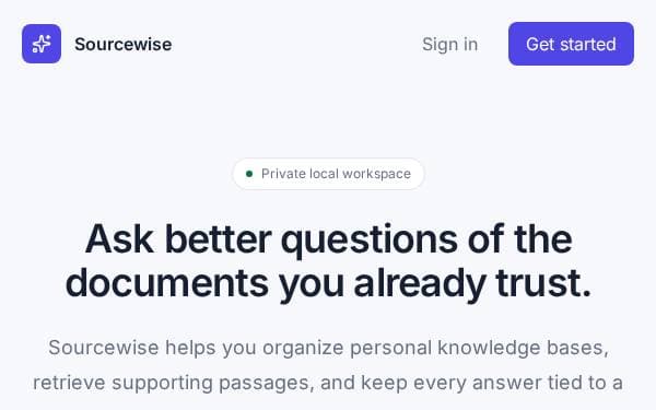 Screenshot of Personal Knowledge Assistant