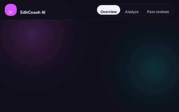Screenshot of EditCoach AI