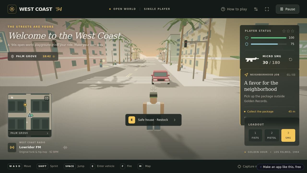 Screenshot of Golden State Streets