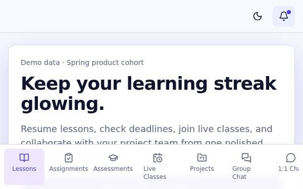 Screenshot of Lumina Learn