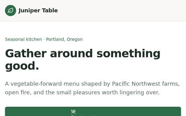 Screenshot of Juniper Table