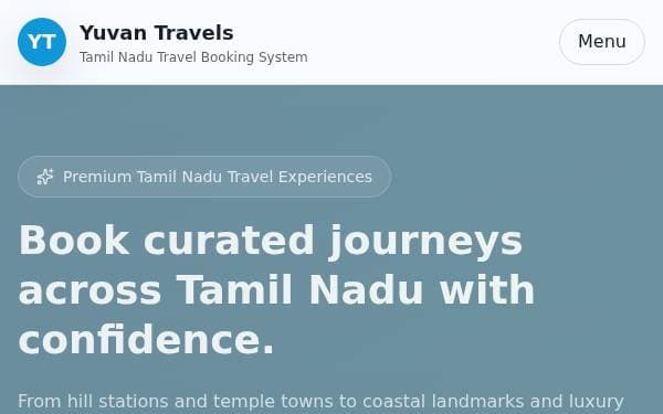 Screenshot of Yuvan Travels