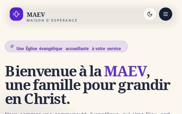 Screenshot of MAEV Lumière