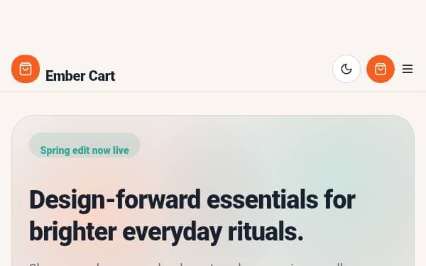 Screenshot of Ember Cart