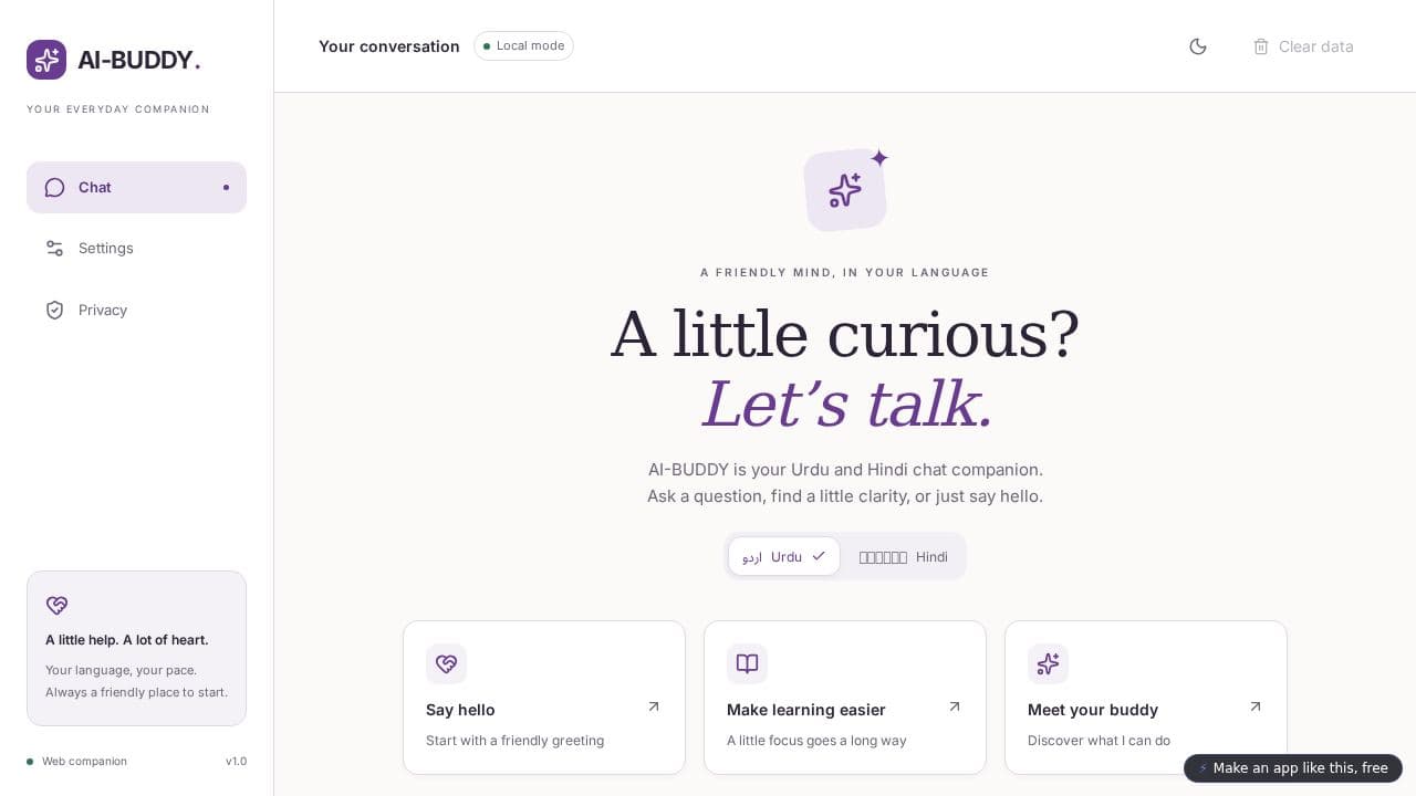 Screenshot of AI-BUDDY