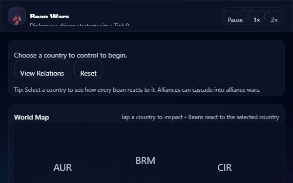 Screenshot of Bean Wars Atlas