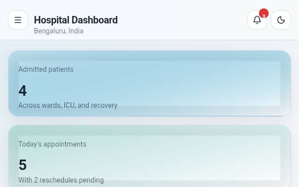 Screenshot of PulseCare Hub