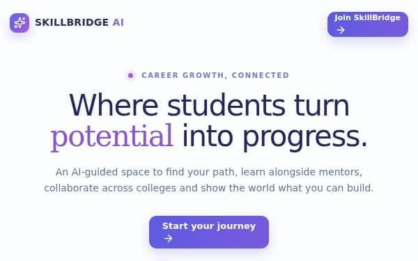 Screenshot of SkillBridge AI