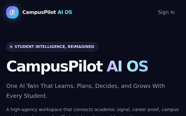 Screenshot of CampusPilot AI OS
