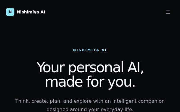 Screenshot of Nishimiya AI Companion