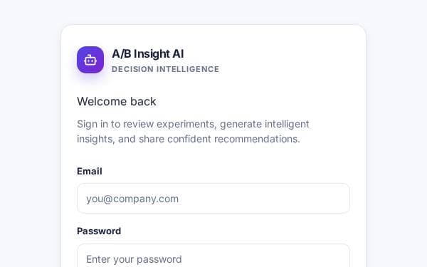 Screenshot of A/B Insight AI