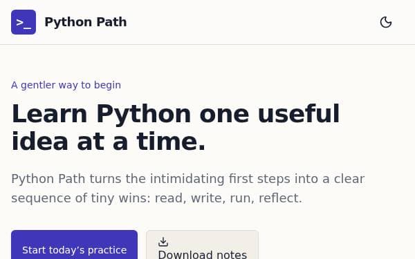 Screenshot of Python Path