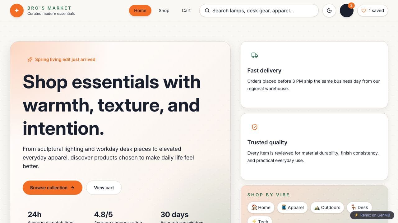 Screenshot of BRO'S MARKET