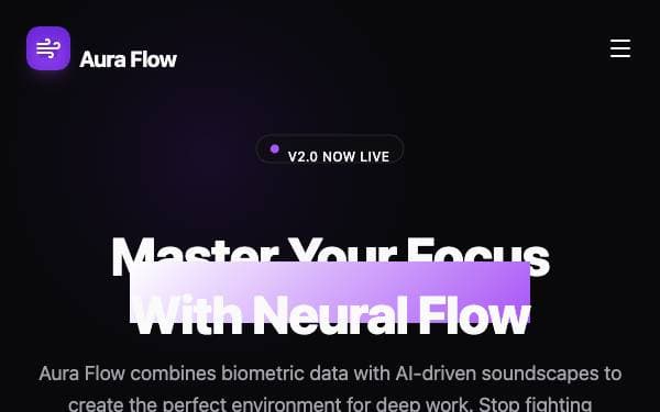 Screenshot of Aura Flow - Deep Work Reimagined